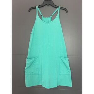 Unbranded Women Sleeveless Athletic Dress Teal Green Built-in Shorts Pockets M